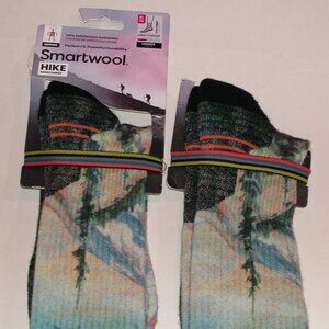 2 Pairs of SmartWool Hike Light Cushion Mountain Print Crew Socks Men's XL